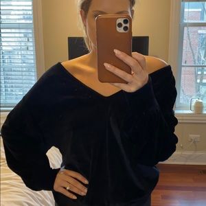 Velvet lounge sweatshirt